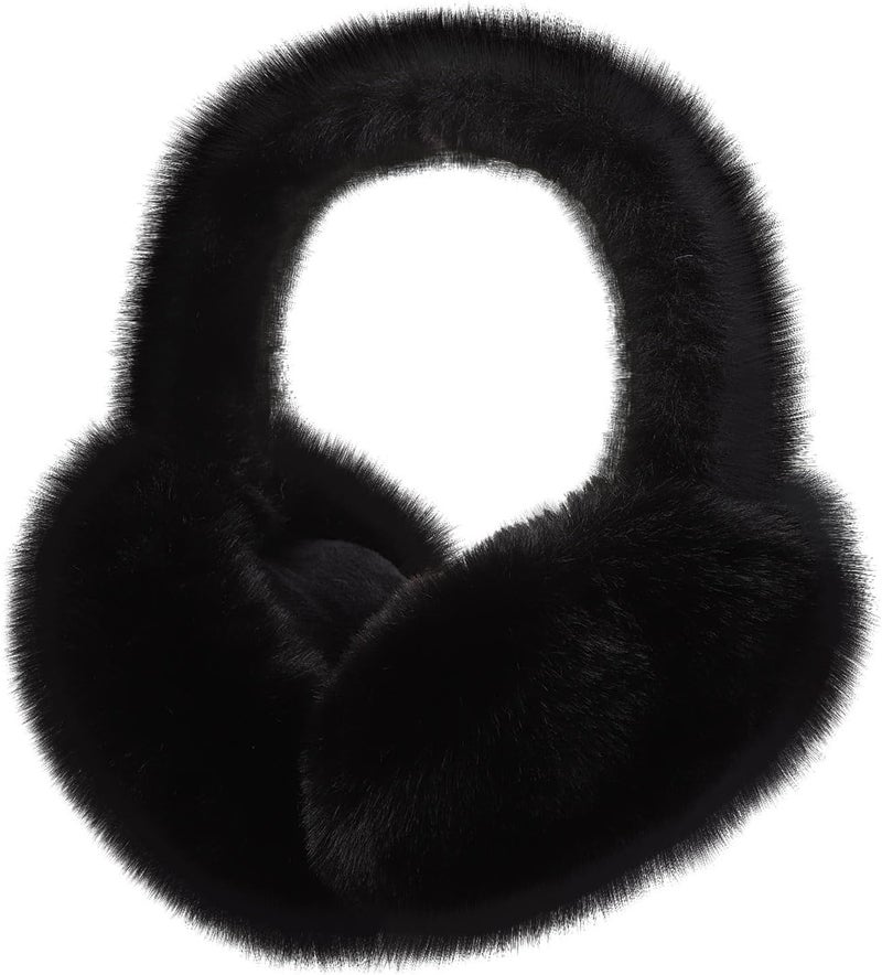 CHUANGLI Foldable Ear Muffs for Women Cold Weather Fluffy Earmuffs Winter Warm Headband Cute Slouchy Ear Warmers - Image 1